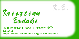 krisztian bodoki business card